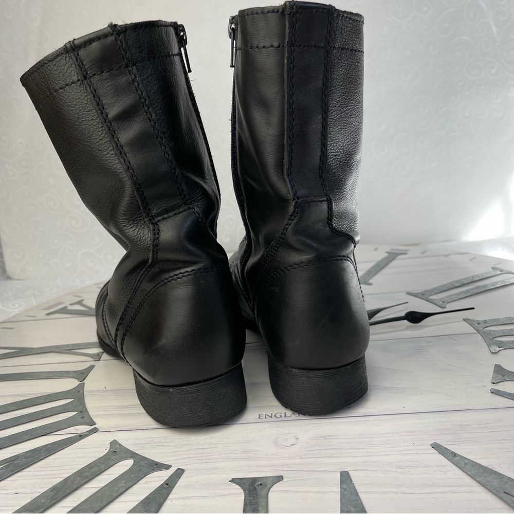 Steve Madden Black Combat Boots - Picture 5 of 14